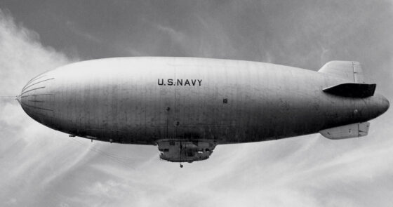 Blimp pictured in 1942