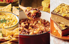 Corn dip, chili mac and cheese, and crunchy peanut butter bars